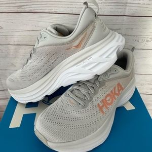 Hoka One Bondi 8 Women's Harbor Mist/Lunar Rock Sneakers Shoes, Sz.10 D